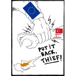 "Put it back thief!" sticker, 7x10cm