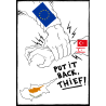 "Put it back thief!" sticker, 7x10cm