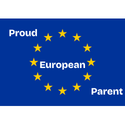 "Proud european parent" sticker, 10x7cm