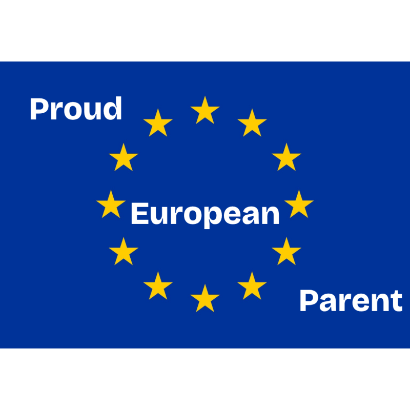 "Proud european parent" sticker, 10x7cm