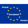 "Proud european parent" sticker, 10x7cm