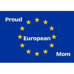"Proud european mom" sticker, 10x7cm