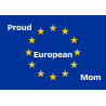 "Proud european mom" sticker, 10x7cm