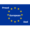 "Proud european dad" sticker, 10x7cm