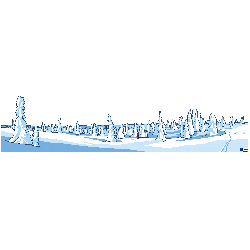 Lapland, Finland Cartoon Landscape Sticker 32x7cm/14"