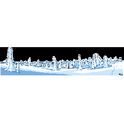 Lapland, Finland Cartoon Landscape Sticker 32x7cm/14"