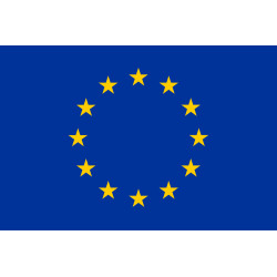 European flag sticker, 10x7cm