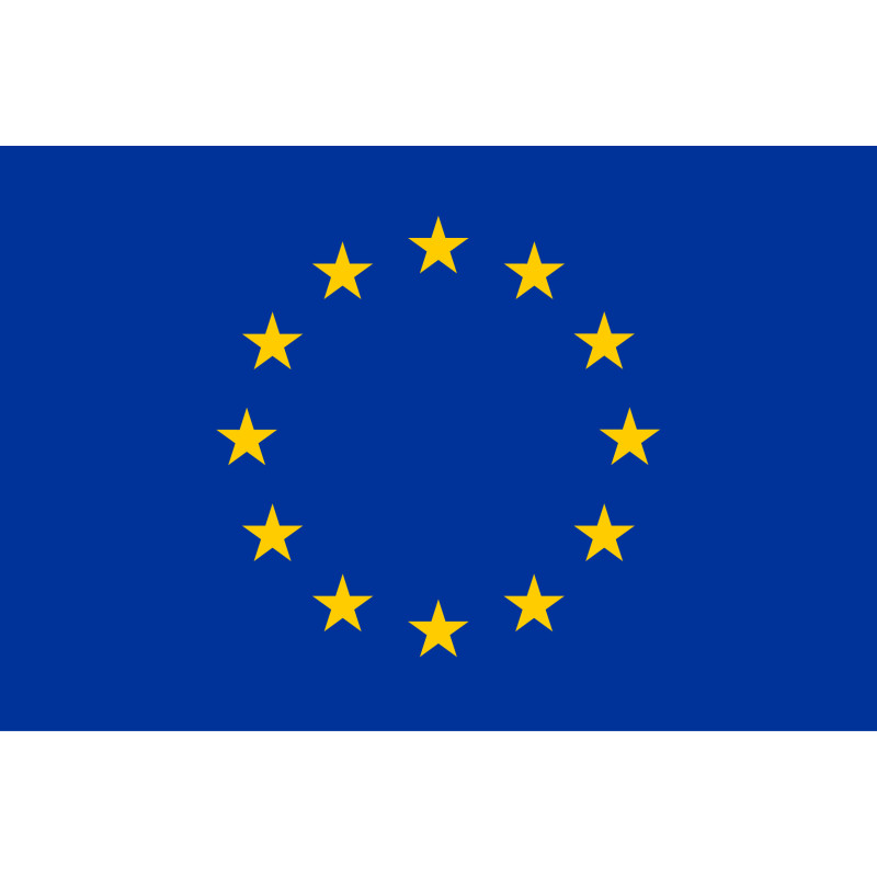 European flag sticker, 10x7cm