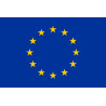 European flag sticker, 10x7cm